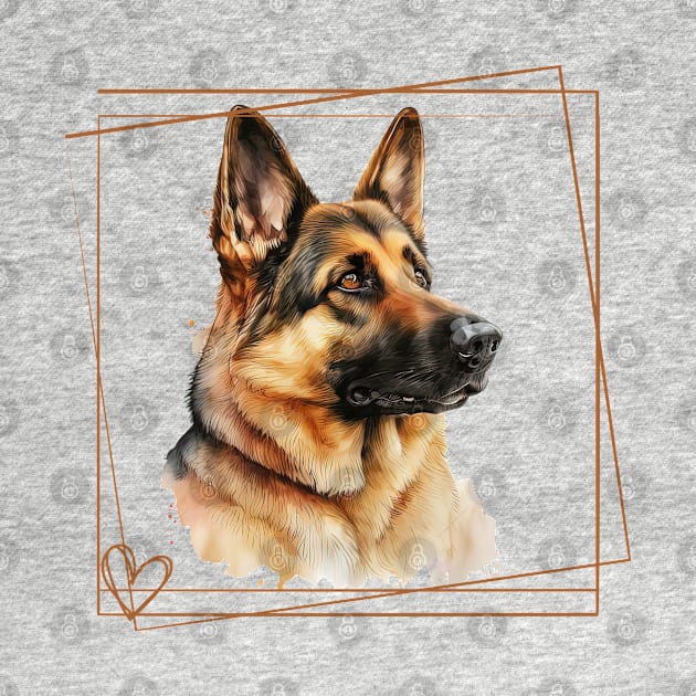 German Shepard Love by ThePawPrintShoppe